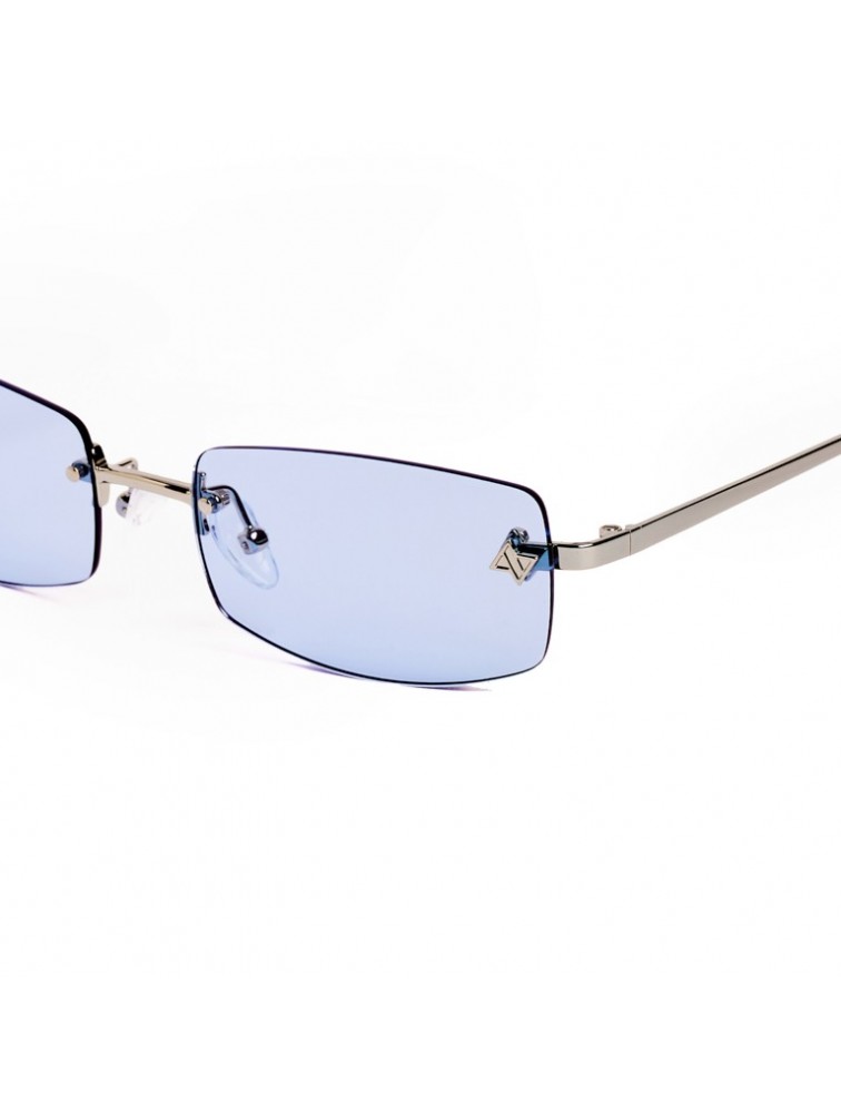 AV SUNGLASSES Angel Blue Ορθογώνια Ασημί Γυαλιά Ηλίου με Μπλε Φακούς