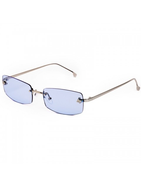 AV SUNGLASSES Angel Blue Ορθογώνια Ασημί Γυαλιά Ηλίου με Μπλε Φακούς