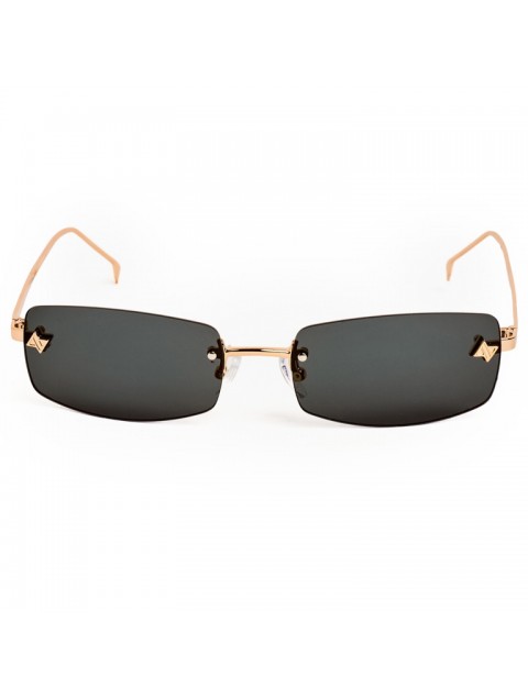 AV SUNGLASSES Angel Gold Ορθογώνια Χρυσά Γυαλιά Ηλίου με Πράσινους Φακούς