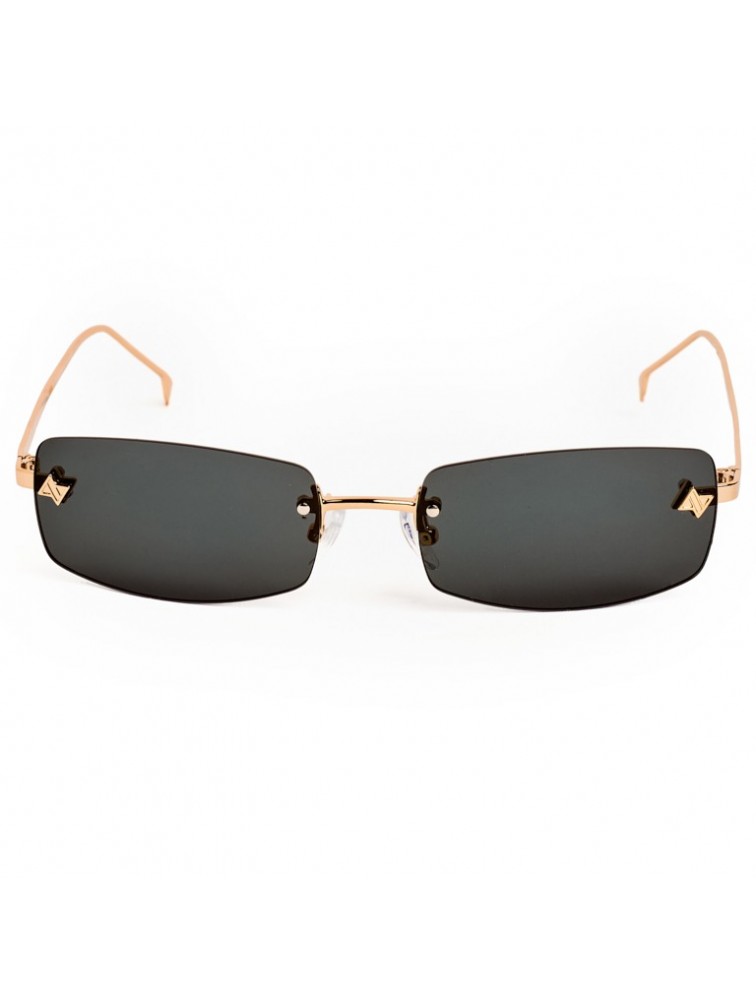 AV SUNGLASSES Angel Gold Ορθογώνια Χρυσά Γυαλιά Ηλίου με Πράσινους Φακούς