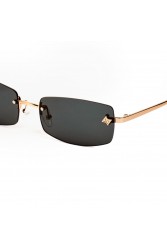 AV SUNGLASSES Angel Gold Ορθογώνια Χρυσά Γυαλιά Ηλίου με Πράσινους Φακούς