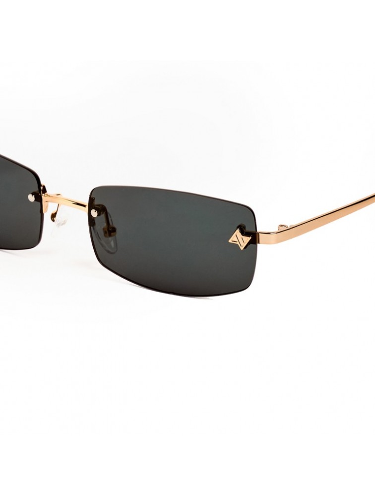 AV SUNGLASSES Angel Gold Ορθογώνια Χρυσά Γυαλιά Ηλίου με Πράσινους Φακούς