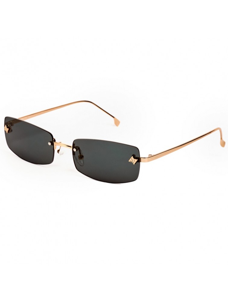 AV SUNGLASSES Angel Gold Ορθογώνια Χρυσά Γυαλιά Ηλίου με Πράσινους Φακούς