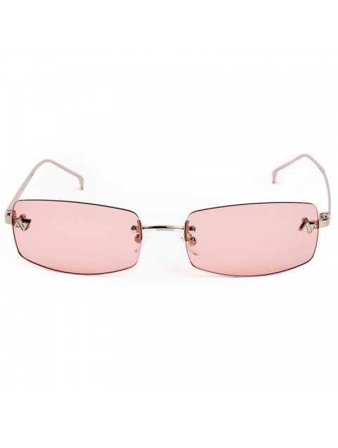 A\V SUNGLASSES Angel Pink Rectangular Metal Sunglasses