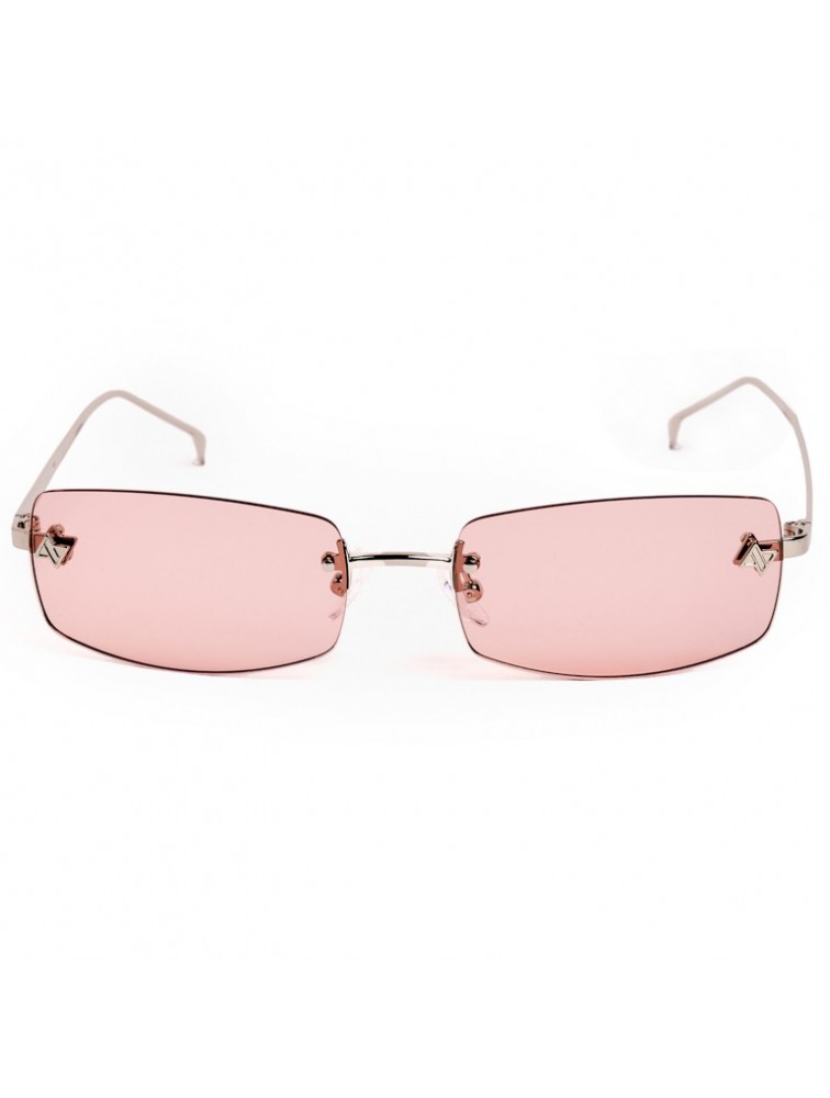 A\V SUNGLASSES Angel Pink Rectangular Metal Sunglasses