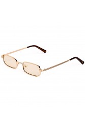 A\V SUNGLASSES Cali Beige Beige Rectangular Metal Sunglasses