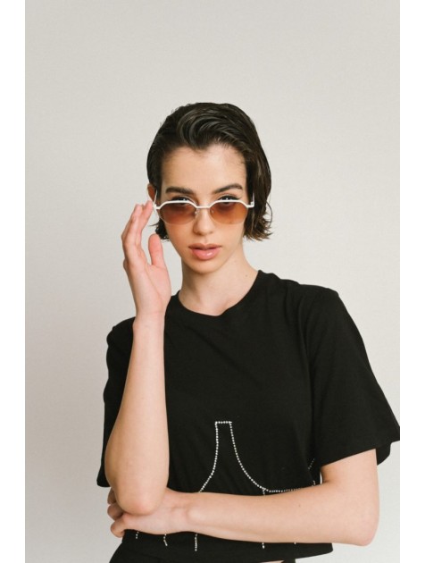 A\V SUNGLASSES Daria Λευκά μεταλλικά Γυαλιά Ηλίου
