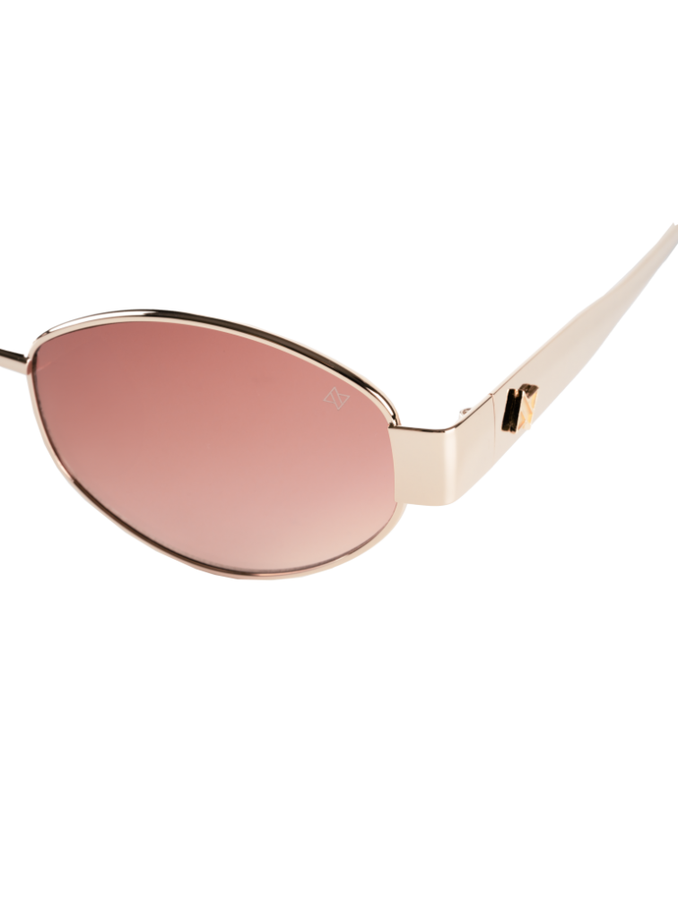 A\V SUNGLASSES Gigi Silver Χρυσά Γυαλιά Ηλίου με ροζ φακούς