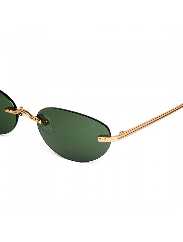 A\V SUNGLASSES Irina Gold Green Χρυσά γυαλιά ηλίου με πράσινους φακούς