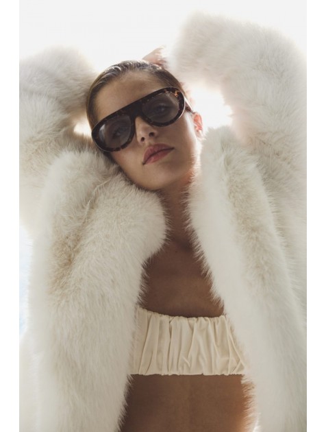 AV SUNGLASSES Izabel Brown Blue Καφέ γυαλιά ηλίου με μπλε φακούς