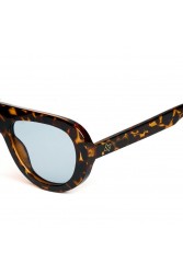 A\V SUNGLASSES Izabel Brown Blue Καφέ γυαλιά ηλίου με μπλε φακούς