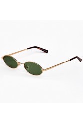 A\V SUNGLASSES Kyoto Gold Gold Metallic Oval Sunglasses