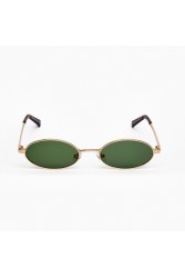 A\V SUNGLASSES Kyoto Gold Gold Metallic Oval Sunglasses