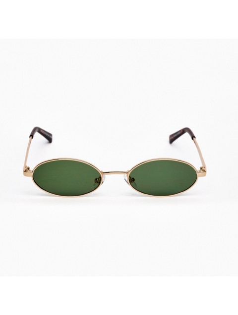 A\V SUNGLASSES Kyoto Gold Gold Metallic Oval Sunglasses