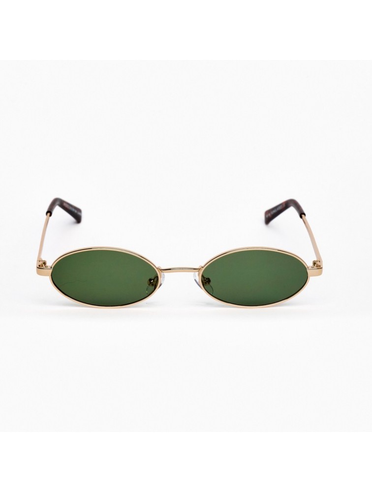 A\V SUNGLASSES Kyoto Gold Gold Metallic Oval Sunglasses