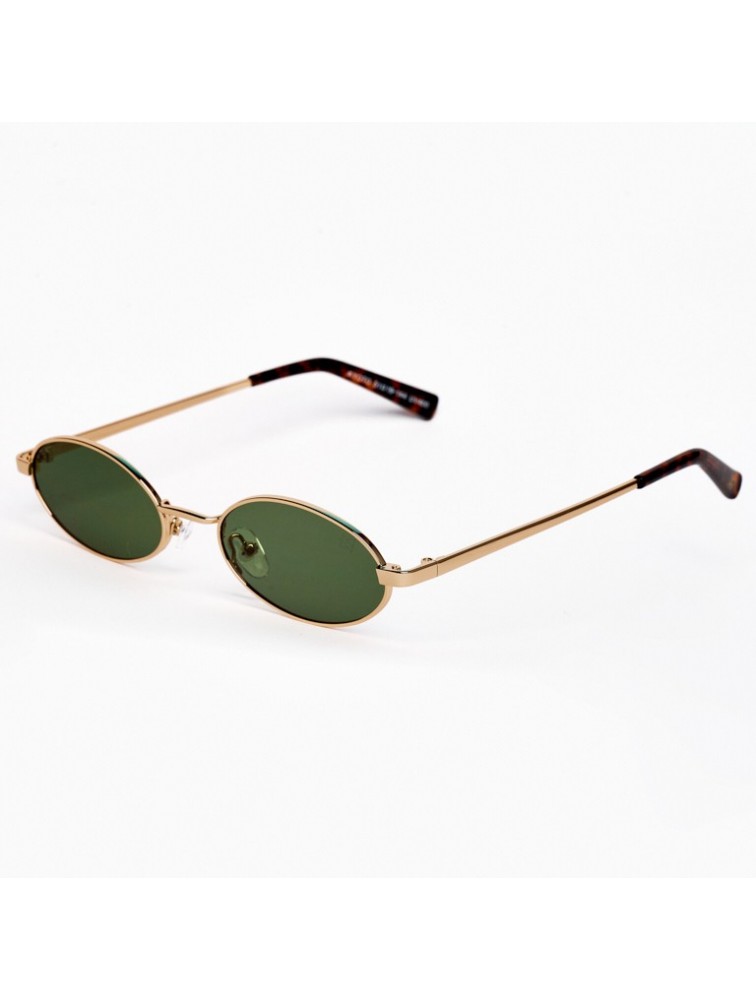 A\V SUNGLASSES Kyoto Gold Gold Metallic Oval Sunglasses