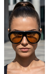 AV SUNGLASSES Lyra Black Orange Μαύρο Πορτοκαλί Γυαλιά Ηλίου