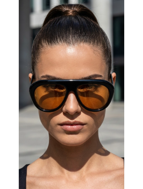 AV SUNGLASSES Lyra Black Orange Μαύρο Πορτοκαλί Γυαλιά Ηλίου