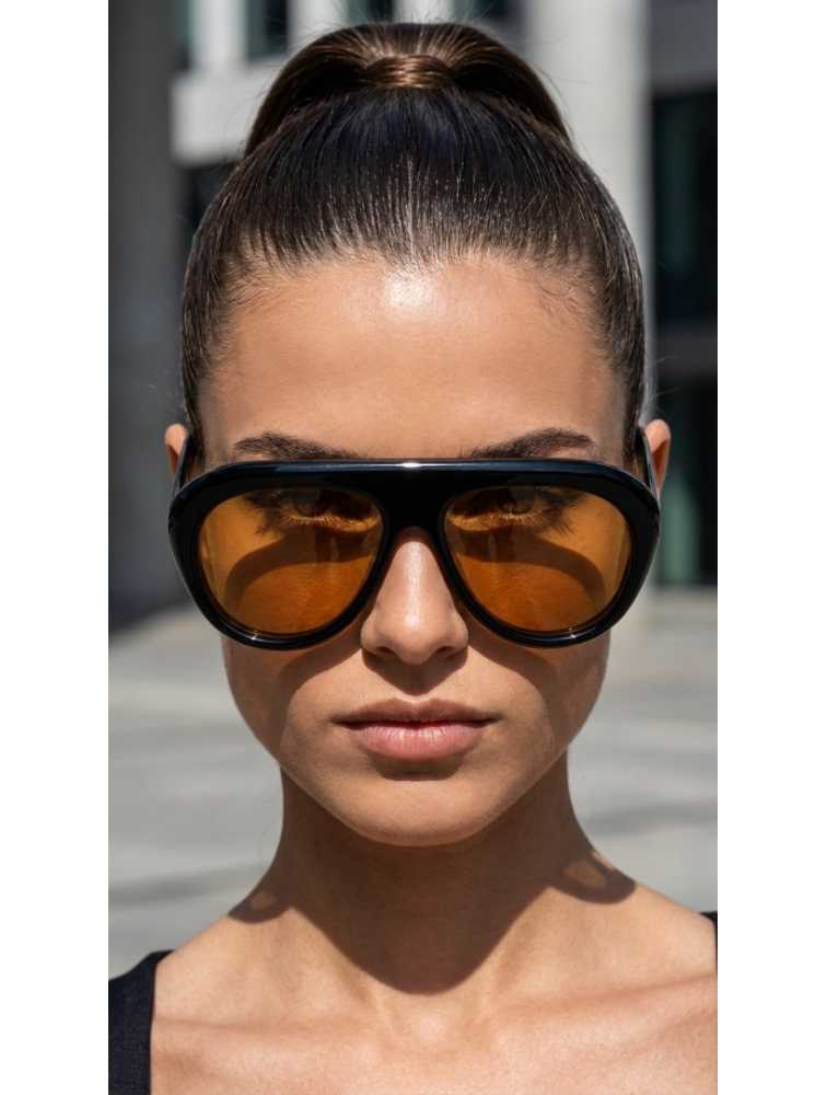 AV SUNGLASSES Lyra Black Orange Μαύρο Πορτοκαλί Γυαλιά Ηλίου