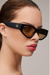 A\V SUNGLASSES Melania Black Μαύρα γυαλιά ηλίου με μπεζ φακούς