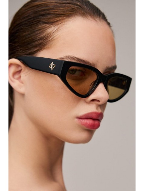 A\V SUNGLASSES Melania Black Μαύρα γυαλιά ηλίου με μπεζ φακούς