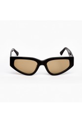 A\V SUNGLASSES Melania Black Μαύρα γυαλιά ηλίου με μπεζ φακούς