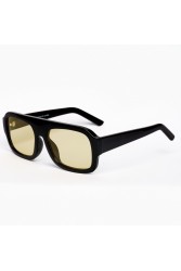 A\V SunglaSSES Mila  Black sunglasses with yellow lenses