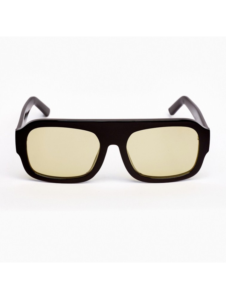 A\V SunglaSSES Mila  Black sunglasses with yellow lenses