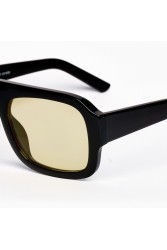 A\V SunglaSSES Mila  Black sunglasses with yellow lenses