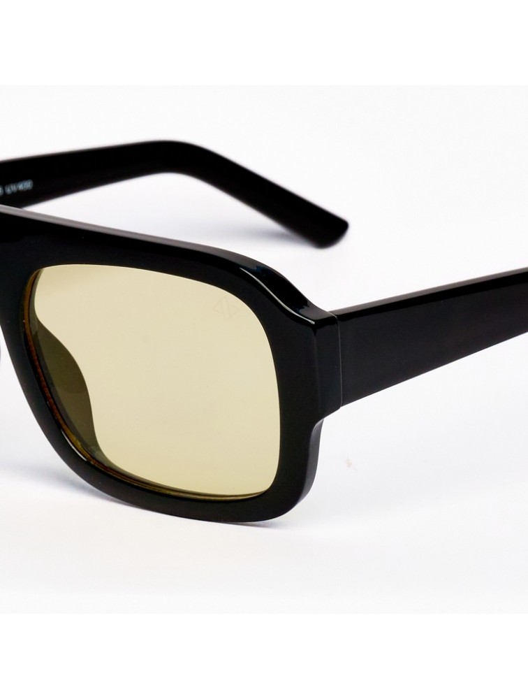 A\V SunglaSSES Mila  Black sunglasses with yellow lenses