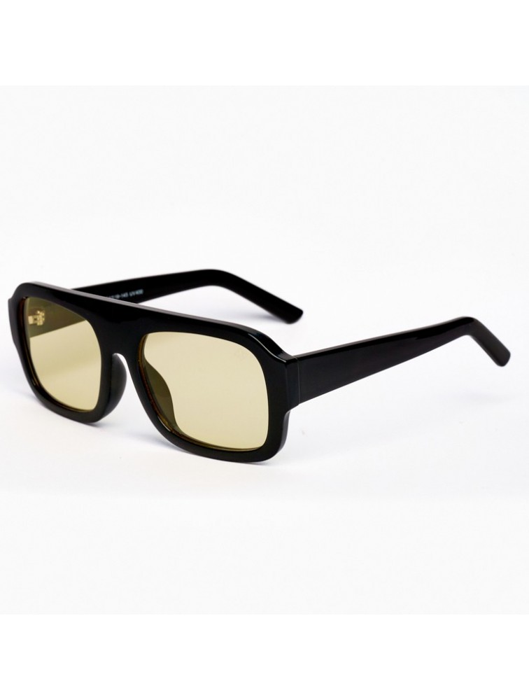 A\V SunglaSSES Mila  Black sunglasses with yellow lenses