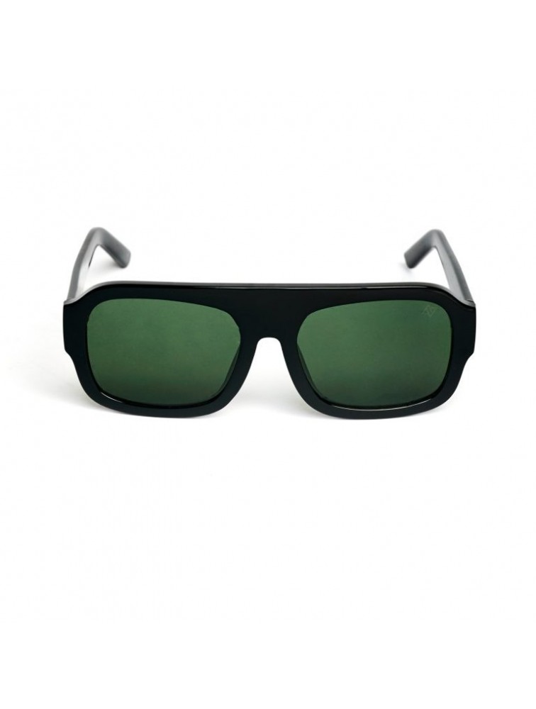 A\V SUNGLASSES Mila Black Green Μαύρα γυαλιά ηλίου με πράσινους φακούς