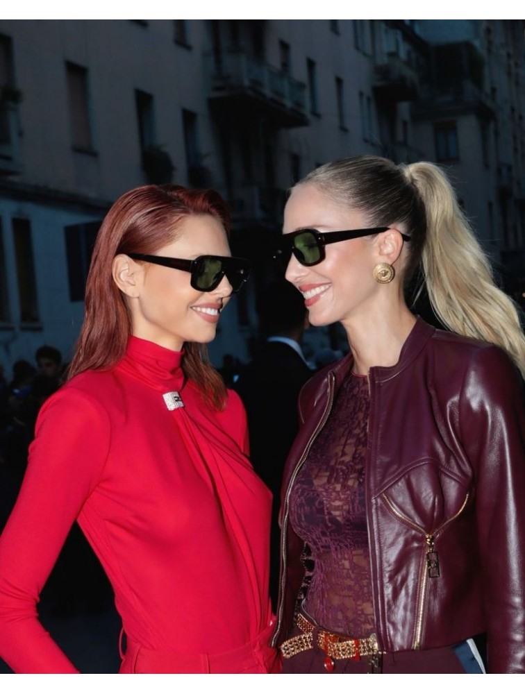 A\V SUNGLASSES Mila Μπορντώ Γυαλιά Ηλίου με πράσινους φακούς