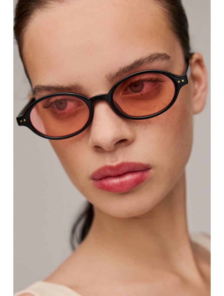 AV SUNGLASSES Odie Black Pink Black Sunglasses with Pink Lenses