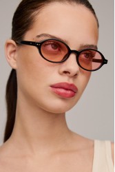 AV SUNGLASSES Odie Black Pink Black Sunglasses with Pink Lenses