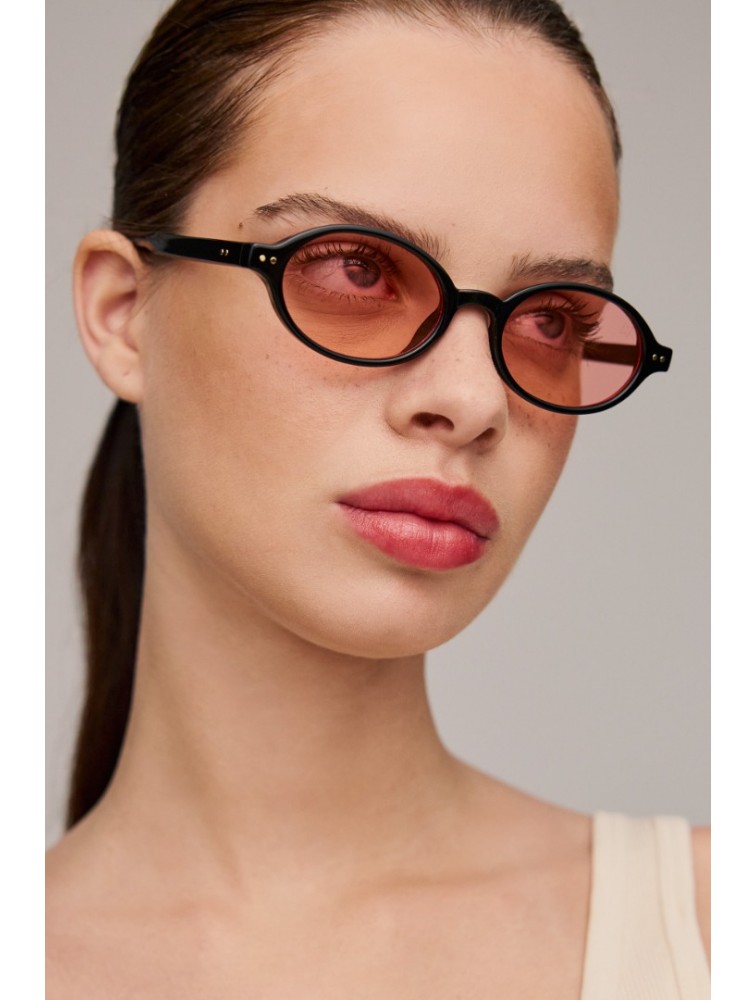 AV SUNGLASSES Odie Black Pink Black Sunglasses with Pink Lenses