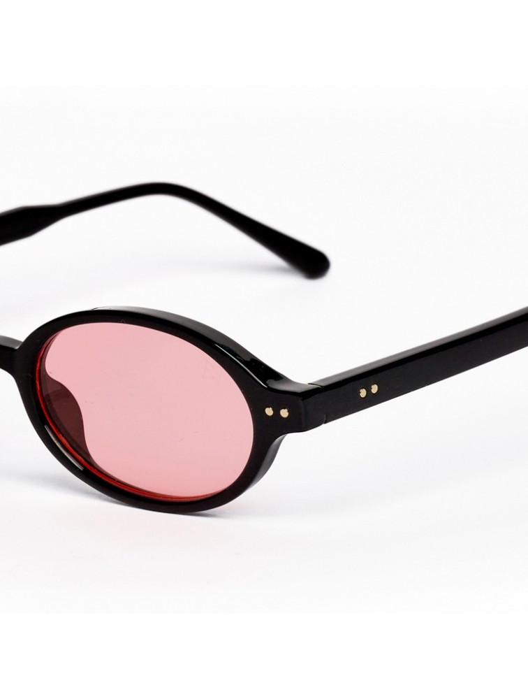 AV SUNGLASSES Odie Black Pink Black Sunglasses with Pink Lenses