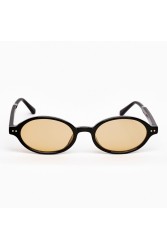 A\V SUNGLASSES Odie Μαύρα Γυαλιά Ηλίου με πορτοκαλί φακούς