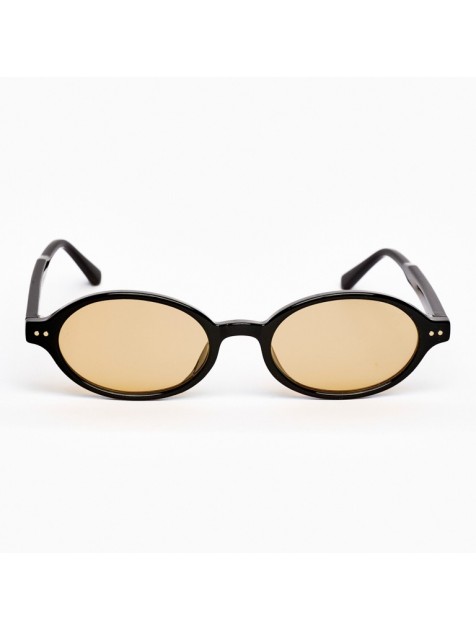 A\V SUNGLASSES Odie Μαύρα Γυαλιά Ηλίου με πορτοκαλί φακούς 