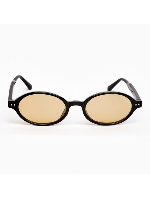 A\V Sunglasses Odie Black Sunglasses with Orange Lenses