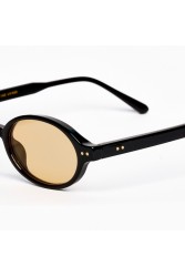 A\V SUNGLASSES Odie Μαύρα Γυαλιά Ηλίου με πορτοκαλί φακούς