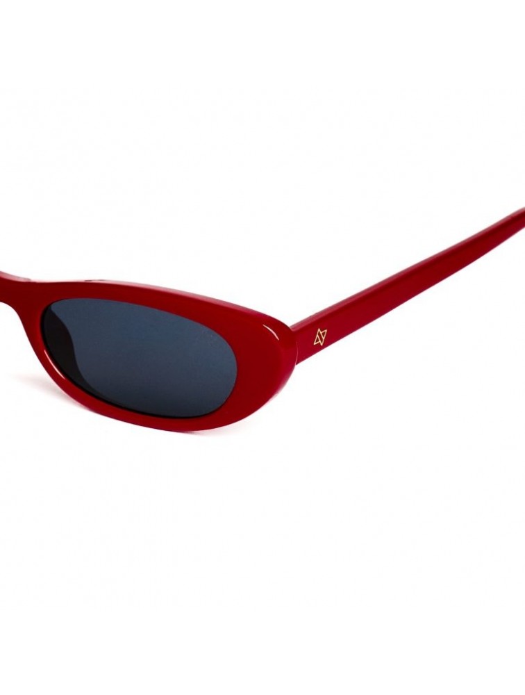 A V Sunglasses Raya Dark Red Dark red sunglasses with gray lenses rayadr