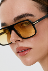 AV SUNGLASSES Solaris Black Μαύρα Γυαλιά Ηλίου με Κίτρινους Φακούς