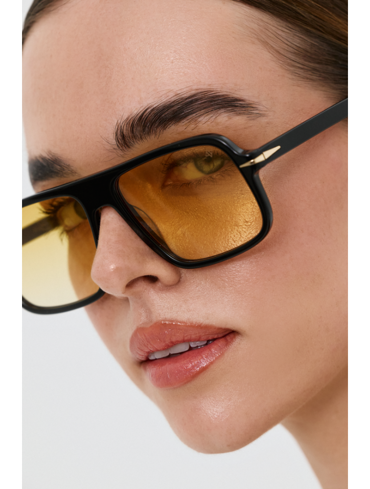 AV SUNGLASSES Solaris Black Μαύρα Γυαλιά Ηλίου με Κίτρινους Φακούς