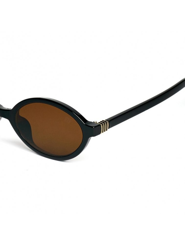 A\V SUNGLASSES Cassia Black Μαύρα γυαλιά ηλίου με καφέ φακούς
