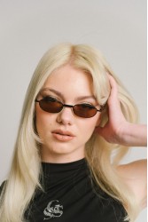 A\V SUNGLASSES Megan Brown Καφέ Γυαλιά Ηλίου