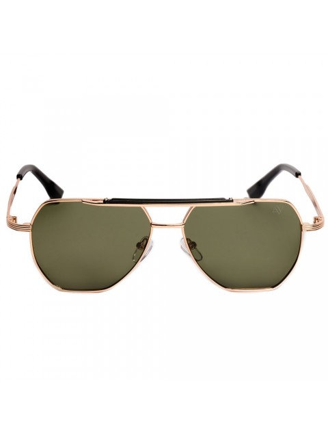 AV SUNGLASSES JETT Black/Gold Χρυσά Μεταλλικά Γυαλιά Ηλίου με Μαύρους Φακούς