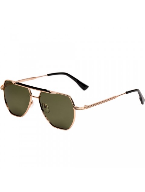 AV SUNGLASSES JETT Black/Gold Χρυσά Μεταλλικά Γυαλιά Ηλίου με Μαύρους Φακούς