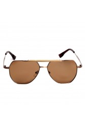 AV SUNGLASSES JETT Brown Μεταλλικά Γυαλιά Ηλίου με Καφέ Φακούς
