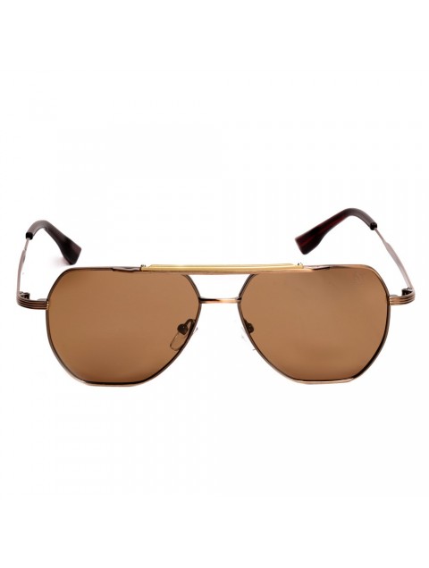 AV SUNGLASSES JETT Brown Μεταλλικά Γυαλιά Ηλίου με Καφέ Φακούς